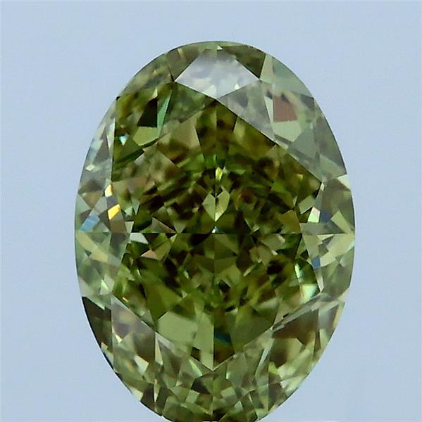 2.08ct Oval FANCY INTENSE GREEN VS1 Lab Created Diamond
