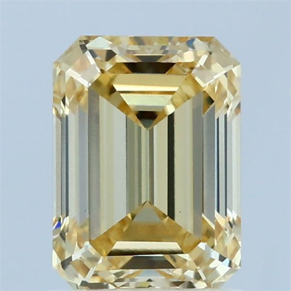 1.52ct Emerald FANCY INTENSE YELLOW VS1 Lab Created Diamond