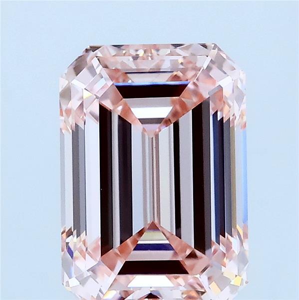 2.58ct Emerald FANCY INTENSE PINK VS1 Lab Created Diamond