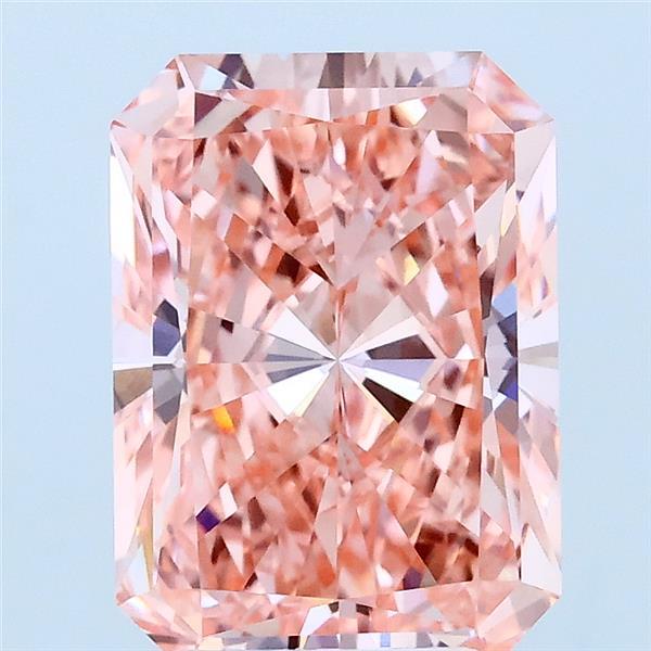 3.02ct Radiant FANCY VIVID PINK VVS2 Lab Created Diamond