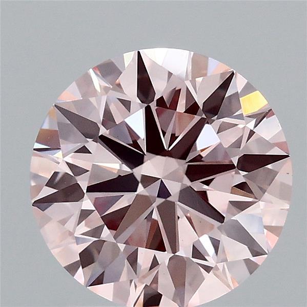 2.03ct Round FANCY PINK VVS2 Lab Created Diamond