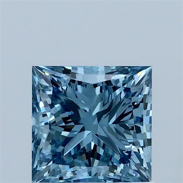 1.07ct Princess FANCY VIVID BLUE VS2 Lab Created Diamond