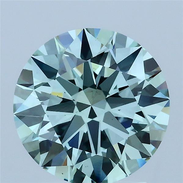 2.09ct Round FANCY INTENSE GREEN VS2 Lab Created Diamond