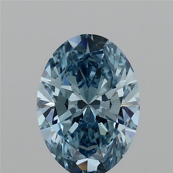 2ct Oval FANCY VIVID BLUE VS1 Lab Created Diamond