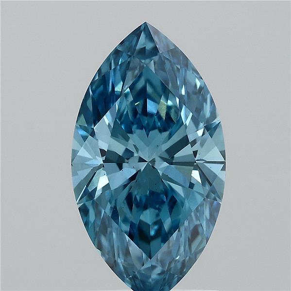 1.51ct Marquise FANCY VIVID BLUE VS1 Lab Created Diamond