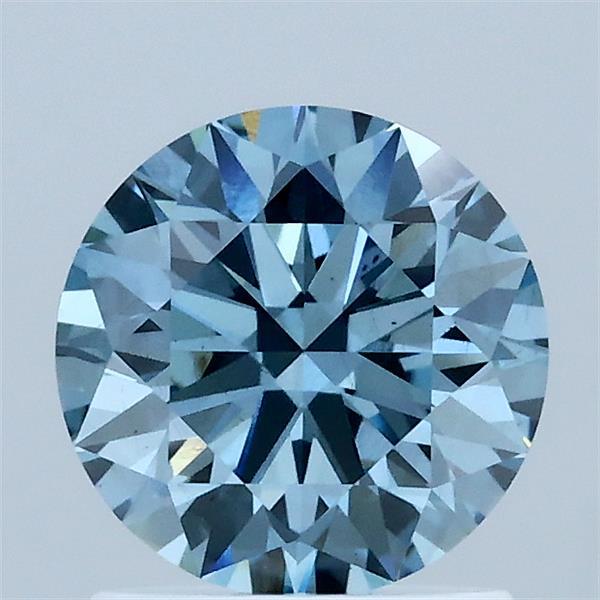 1.3ct Round FANCY VIVID BLUE VS2 Lab Created Diamond