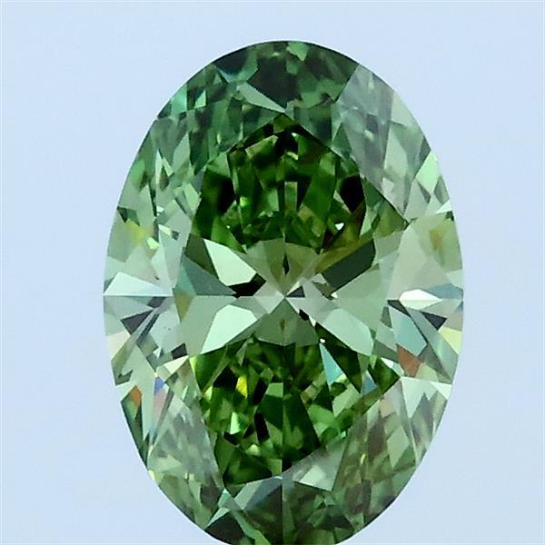 1ct Oval FANCY VIVID GREEN VS1 Lab Created Diamond