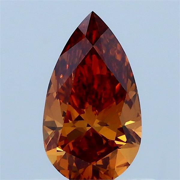 0.71ct Pear FANCY VIVID ORANGE VS1 Lab Created Diamond