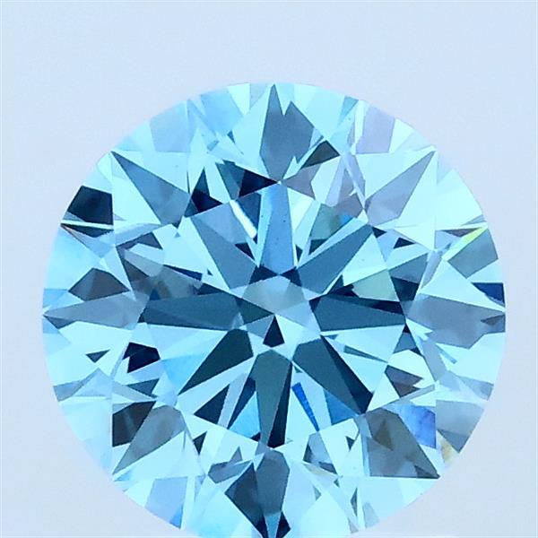 1.5ct Round FANCY VIVID BLUE VS1 Lab Created Diamond