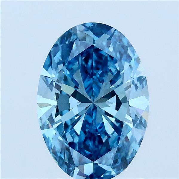 1.5ct Oval FANCY VIVID BLUE VS2 Lab Created Diamond