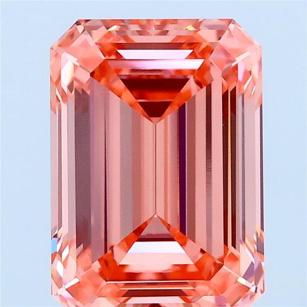 2.51ct Emerald FANCY VIVID PINK VS1 Lab Created Diamond