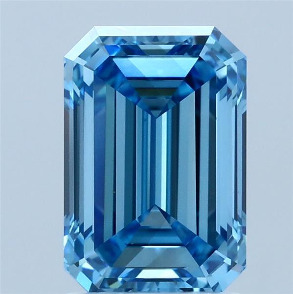 2.04ct Emerald FANCY VIVID BLUE VS2 Lab Created Diamond
