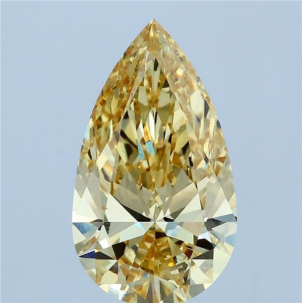 3ct Pear FANCY INTENSE YELLOW VVS2 Lab Created Diamond