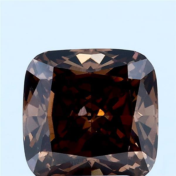 3.06ct Cushion FANCY DEEP BROWN VS1 Lab Created Diamond