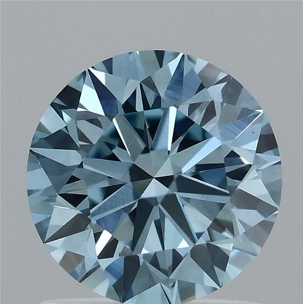 1.16ct Round FANCY VIVID BLUE VS1 Lab Created Diamond