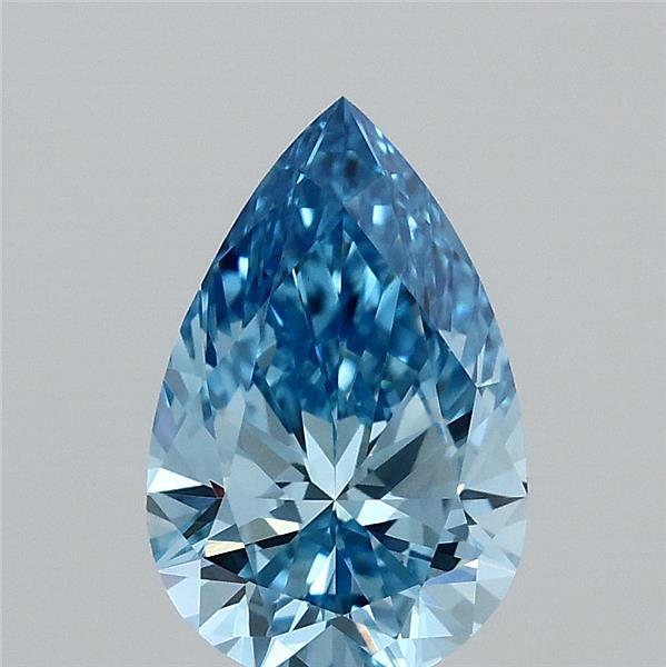 1.35ct Pear FANCY VIVID BLUE VS1 Lab Created Diamond