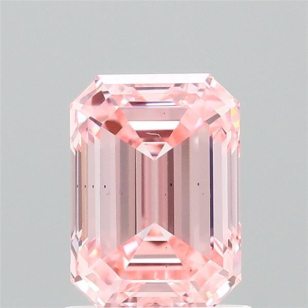 1.35ct Emerald FANCY VIVID PINK VS2 Lab Created Diamond