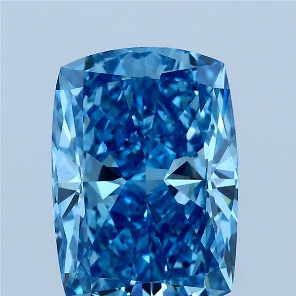 2.25ct Cushion FANCY VIVID BLUE VS1 Lab Created Diamond
