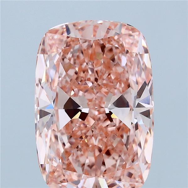 5.04ct Cushion FANCY VIVID PINK VVS2 Lab Created Diamond