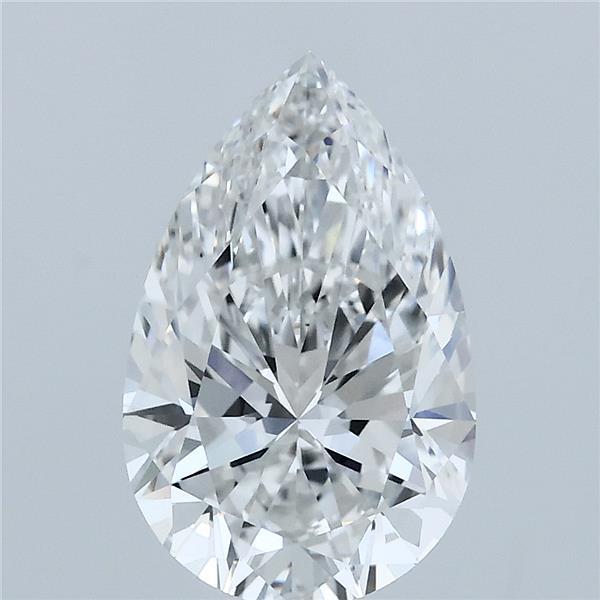 2.5ct Pear F VVS2 Lab Created Diamond