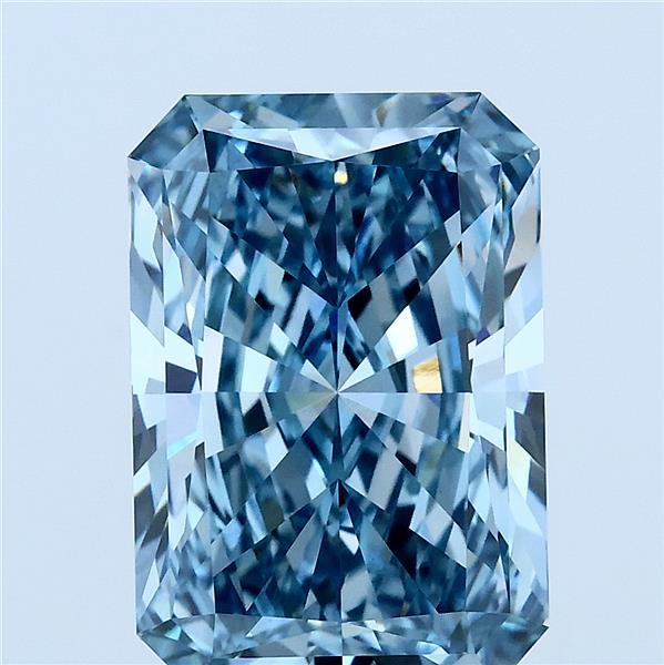 5.01ct Radiant FANCY VIVID BLUE VVS2 Lab Created Diamond