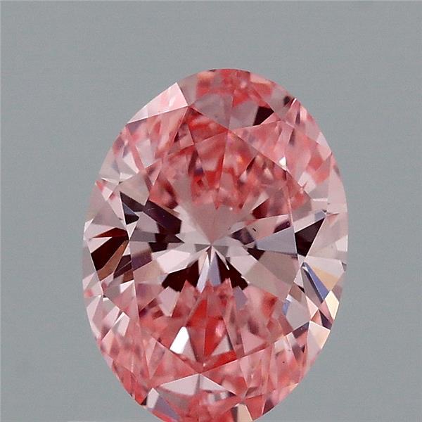 0.95ct Oval FANCY VIVID PINK VS1 Lab Created Diamond