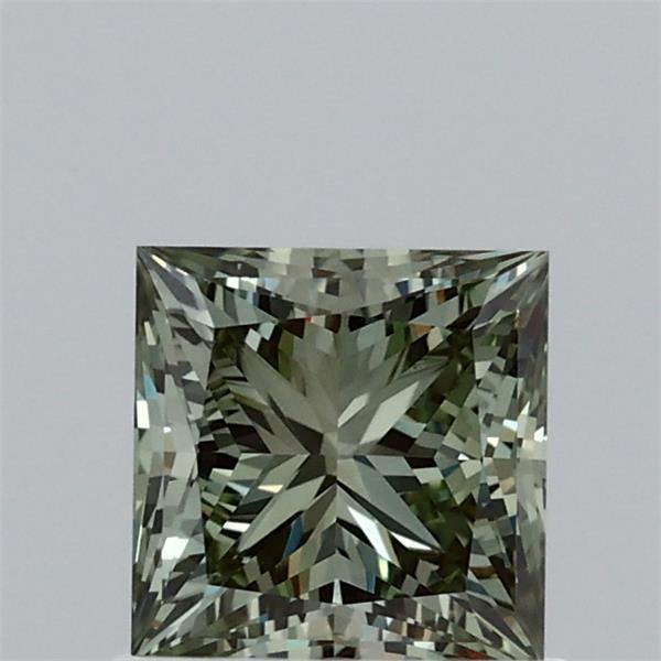 0.97ct Princess FANCY VIVID GREEN VVS2 Lab Created Diamond