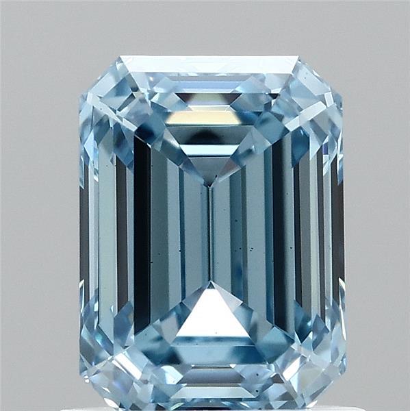 1.16ct Emerald FANCY VIVID BLUE VS1 Lab Created Diamond