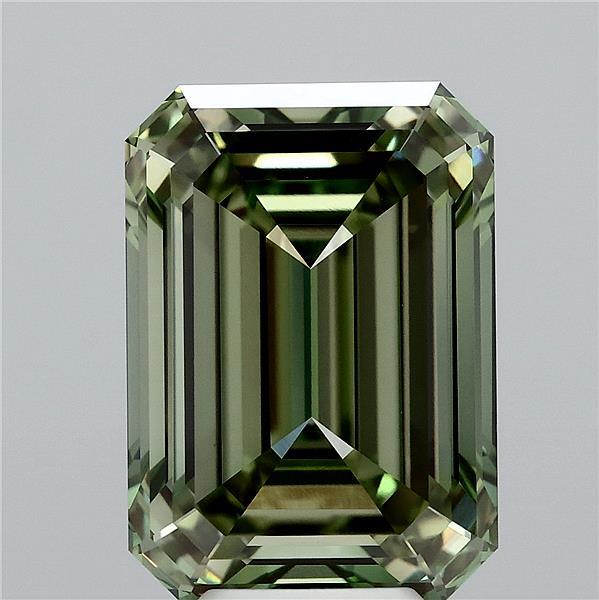 7.09ct Emerald FANCY VIVID GREEN VVS2 Lab Created Diamond