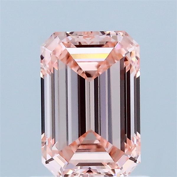 1.04ct Emerald FANCY VIVID PINK VS1 Lab Created Diamond