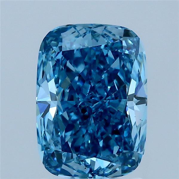 2.02ct Cushion FANCY VIVID BLUE VS1 Lab Created Diamond