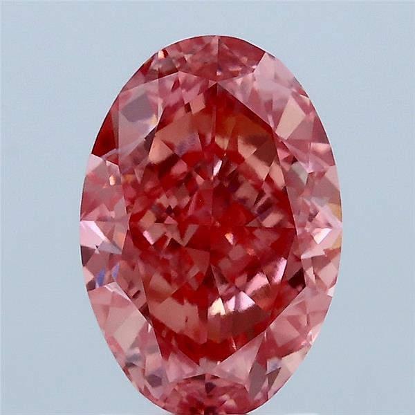 2.65ct Oval FANCY VIVID PINK VVS2 Lab Created Diamond