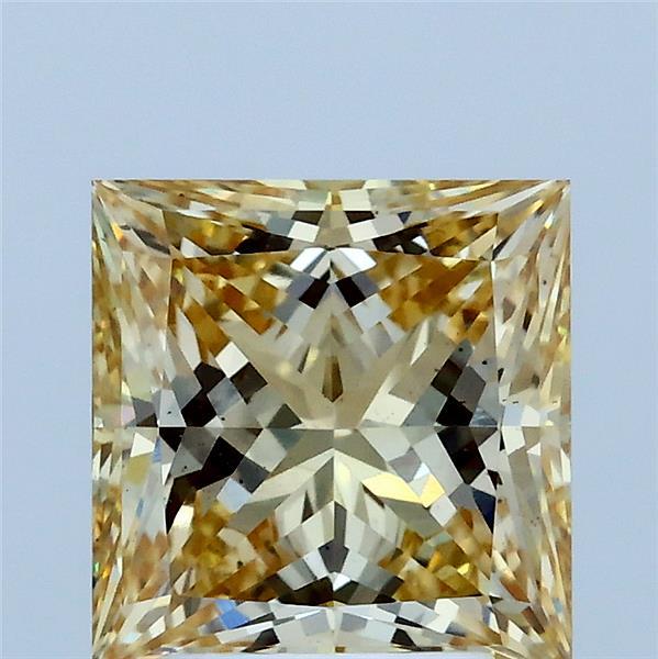 2.5ct Princess FANCY YELLOW VS2 Lab Created Diamond