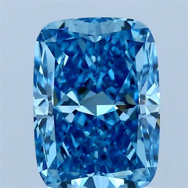1.51ct Cushion FANCY VIVID BLUE VS1 Lab Created Diamond