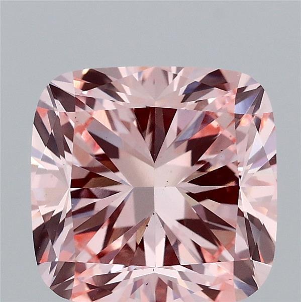 3.11ct Cushion FANCY INTENSE PINK VS1 Lab Created Diamond