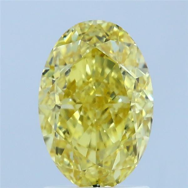 2.11ct Oval FANCY VIVID YELLOW VVS2 Lab Created Diamond