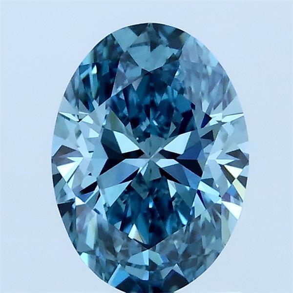 1.04ct Oval FANCY VIVID BLUE VS1 Lab Created Diamond