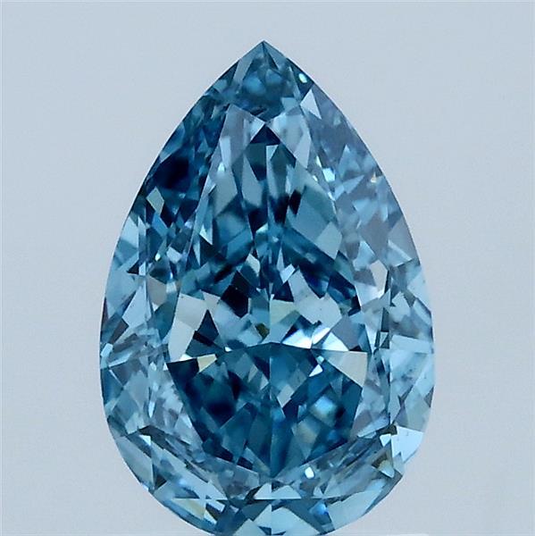 1.55ct Pear FANCY VIVID BLUE VS1 Lab Created Diamond