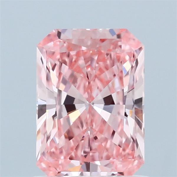 1.04ct Radiant FANCY VIVID PINK VVS2 Lab Created Diamond