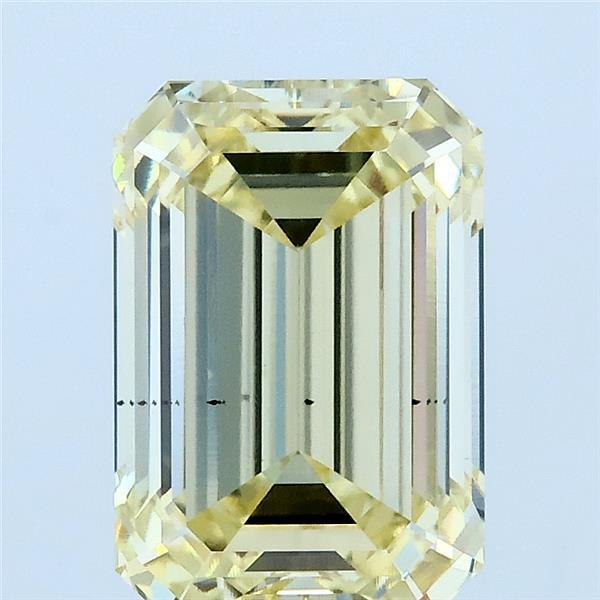 3.03ct Emerald FANCY LIGHT YELLOW VS2 Lab Created Diamond