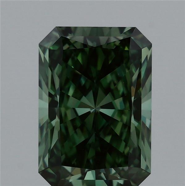 2.02ct Radiant FANCY VIVID GREEN VS1 Lab Created Diamond