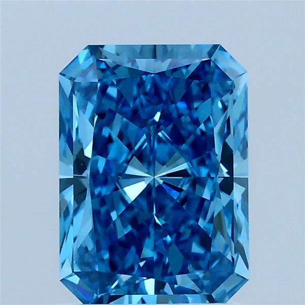 1.59ct Radiant FANCY VIVID BLUE VS1 Lab Created Diamond