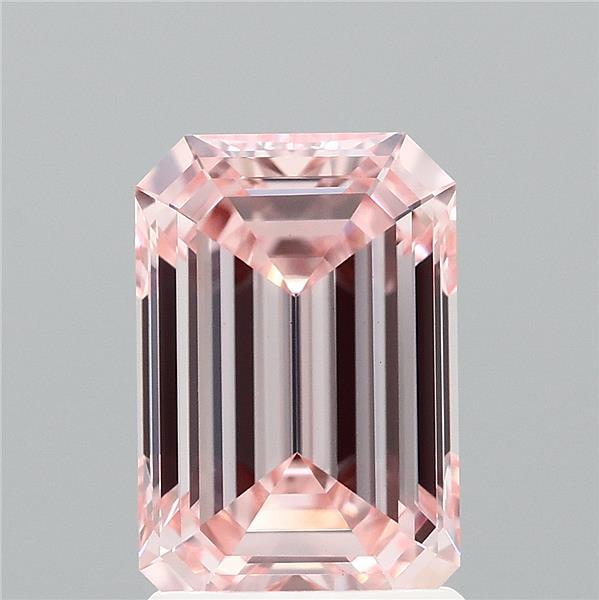 1.58ct Emerald FANCY INTENSE PINK VVS2 Lab Created Diamond