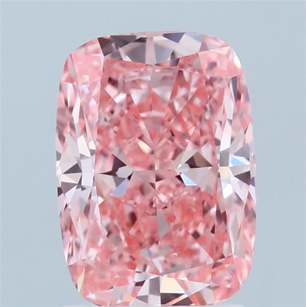 2.04ct Cushion FANCY VIVID PINK VS1 Lab Created Diamond