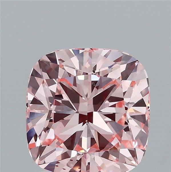 2.07ct Cushion FANCY INTENSE PINK VS2 Lab Created Diamond