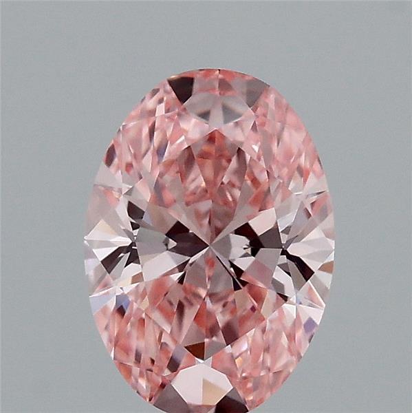 1.09ct Oval FANCY VIVID PINK VVS2 Lab Created Diamond