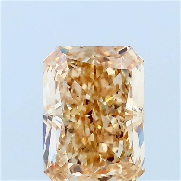 1.02ct Radiant FANCY BROWNISH YELLOW VS2 Lab Created Diamond