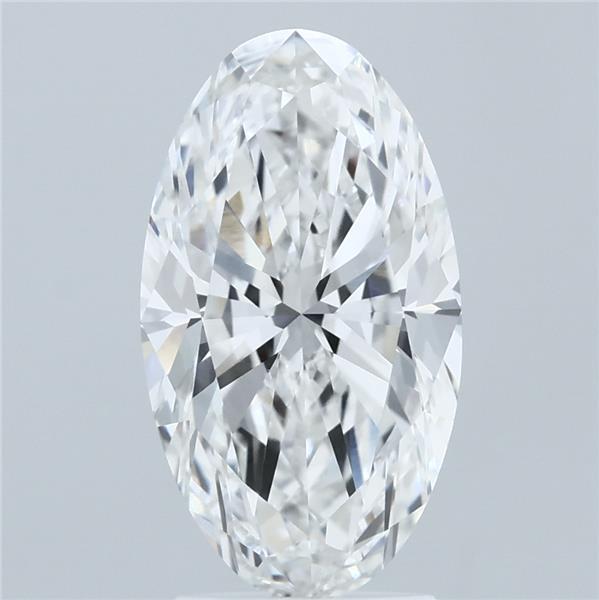 3ct Oval F VVS2 Lab Created Diamond