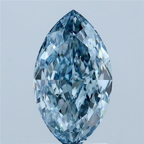 2.09ct Marquise FANCY VIVID BLUE VS1 Lab Created Diamond