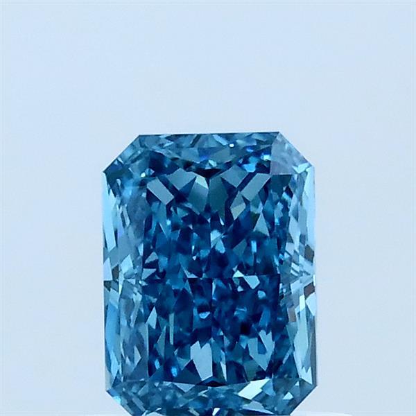 0.76ct Radiant FANCY VIVID BLUE VS1 Lab Created Diamond